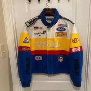 Ralph Lauren USRL Racing Bomber Jacket - Blue, Yellow, White